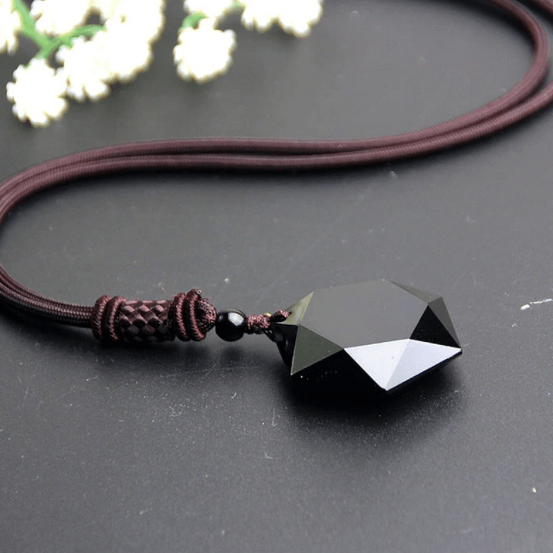 Obsidian - Schutz Talisman Halskette - spiritofesoterik